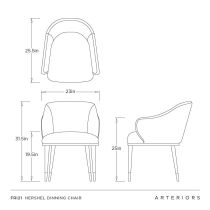 FRI21 Hershel Dining Chair Product Line Drawing