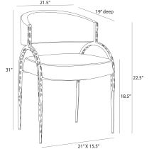FRI28 Bahati Chair Product Line Drawing