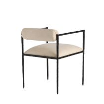 FRI31 Barbana Chair Oxford White Performance Fabric Angle 2 View