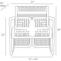 FRS03 Winnie Lounge Chair Product Line Drawing
