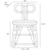 FRS04 Urbana Dining Chair Product Line Drawing