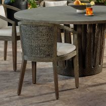 FRS31 Sobek Textured Back Outdoor Dining Chair Enviormental View  2