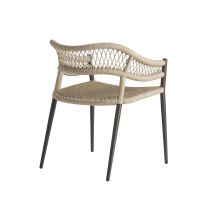 FRS33 Aurelie Woven Outdoor Dining Chair Side View