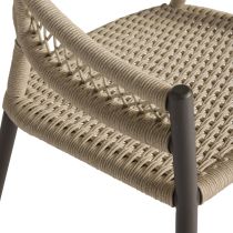 FRS33 Aurelie Woven Outdoor Dining Chair Back View 