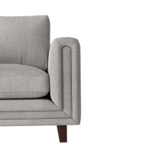 FRU02 Lovell Chair Oyster Linen Dark Walnut Back Angle View