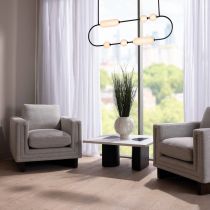 FRU02 Lovell Chair Oyster Linen Dark Walnut Enviormental View  2