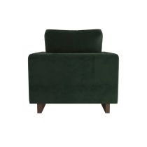 FRU03 Lovell Chair Forest Velvet Dark Walnut Side View