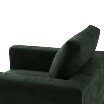 FRU03 Lovell Chair Forest Velvet Dark Walnut Back View 