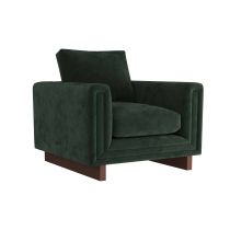 FRU03 Lovell Chair Forest Velvet Dark Walnut 