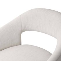 FRU04 Weddington Chair Polar Bouclé Back Angle View