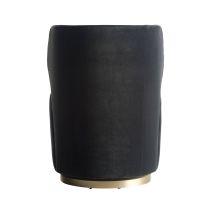 FRU08 Poppy Chair Midnight Grey Performance Velvet Side View