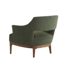 FRU12 Laurette Chair Pine Performance Chenille Side View