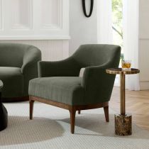 FRU12 Laurette Chair Pine Performance Chenille Enviormental View 1