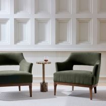 FRU12 Laurette Chair Pine Performance Chenille 