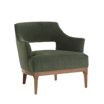 FRU12 Laurette Chair Pine Performance Chenille 