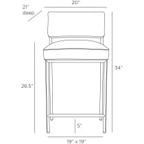FSI01 Topanga Counter Stool Product Line Drawing