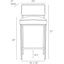 FSI02 Topanga Bar Stool Product Line Drawing