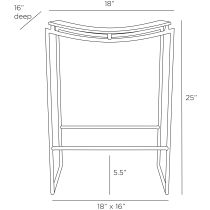 FSI03 Jerome Counter Stool Product Line Drawing