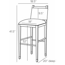 FSI07 Burdock Bar Stool Product Line Drawing