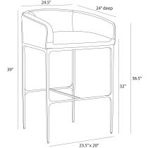 FSI16 Osbourne Bar Stool Product Line Drawing