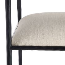 FSI20 Barbana Bar Stool Oxford White Performance Fabric Side View