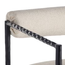 FSI20 Barbana Bar Stool Oxford White Performance Fabric Back Angle View