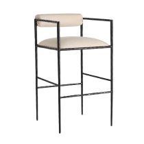 FSI20 Barbana Bar Stool Oxford White Performance Fabric 