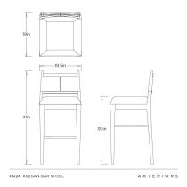 FSI24 Keegan Bar Stool Product Line Drawing
