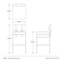 FSI25 Laney Bar Stool Product Line Drawing