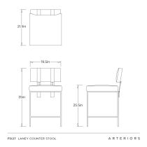 FSI27 Laney Counter Stool Product Line Drawing