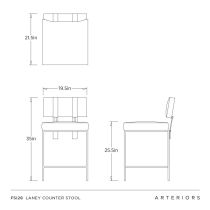 FSI28 Laney Counter Stool Product Line Drawing