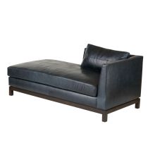 FTU04 Edmond Chaise Ink Leather Angle 2 View