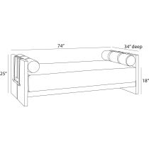FTS02 Dominic Outdoor Daybed Product Line Drawing
