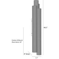 GADWC12 Punch Oversized Outdoor Sconce Product Line Drawing
