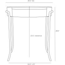 GDFEI01 Mosquito End Table Product Line Drawing