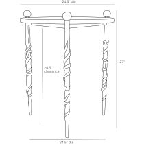GDFEI03 Blackthorn End Table Product Line Drawing