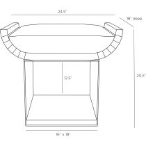 GDFOI01 Bookstack Stool Product Line Drawing