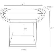 GDFOI01 Bookstack Stool Product Line Drawing