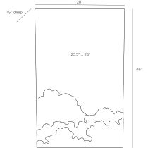 GDWMI01 Storm Clouds Mirror Product Line Drawing