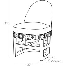 GKFRI01 Vargueño Chair Product Line Drawing