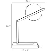 PDC11 Zahar Desk Lamp Product Line Drawing