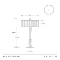 PDC12 Middlebury Lamp Product Line Drawing