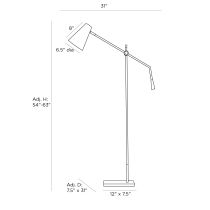 PFC01 Wayne Floor Lamp Product Line Drawing