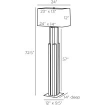 PFC12-SH017 Beaux Floor Lamp Product Line Drawing