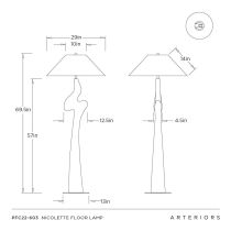 PFC22-603 Nicolette Floor Lamp Product Line Drawing