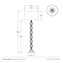 PFC23-860 Nicole Floor Lamp Product Line Drawing