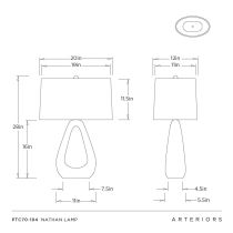 PTC70-194 Nathan Lamp Product Line Drawing