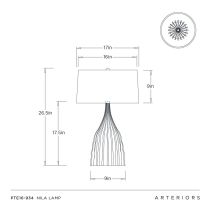 PTE16-934 Nyla Lamp Product Line Drawing
