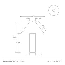 PTE18-SH042 Nicoline Lamp Product Line Drawing
