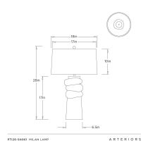 PTI26-SH061 Milan Lamp Product Line Drawing